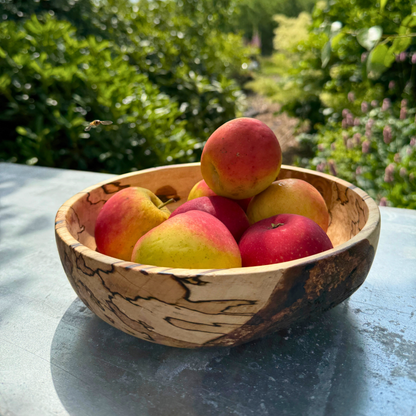 Große Schale aus gespaltener Birke – niedriges und breites Design