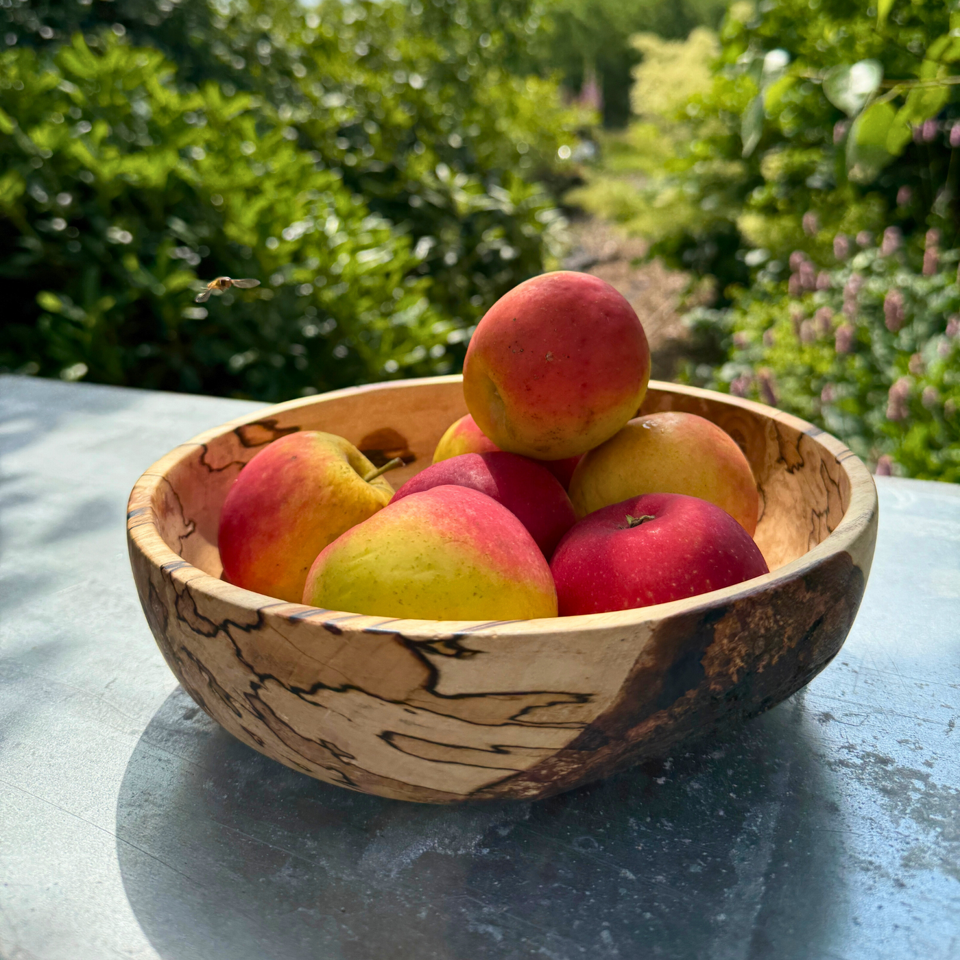 Large Spalted Birch Bowl – Low and Wide Design