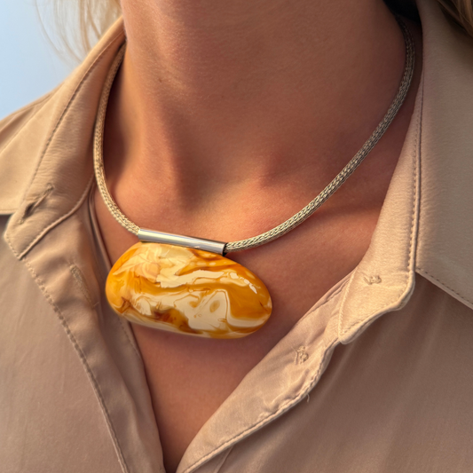 Doppelt gestrickte Silberkette