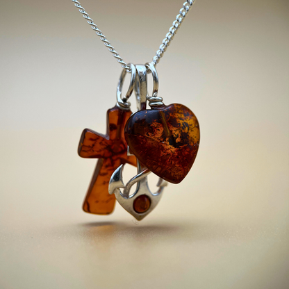 Glaube, Hoffnung &amp; Liebe Anhänger mit Kette