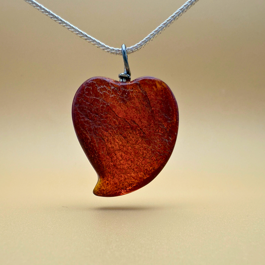 Amber heart danish backside