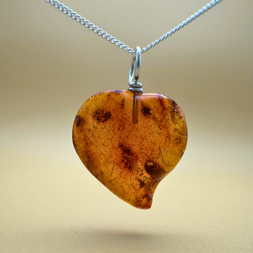 Dancing Heart Pendant & Silver Chain