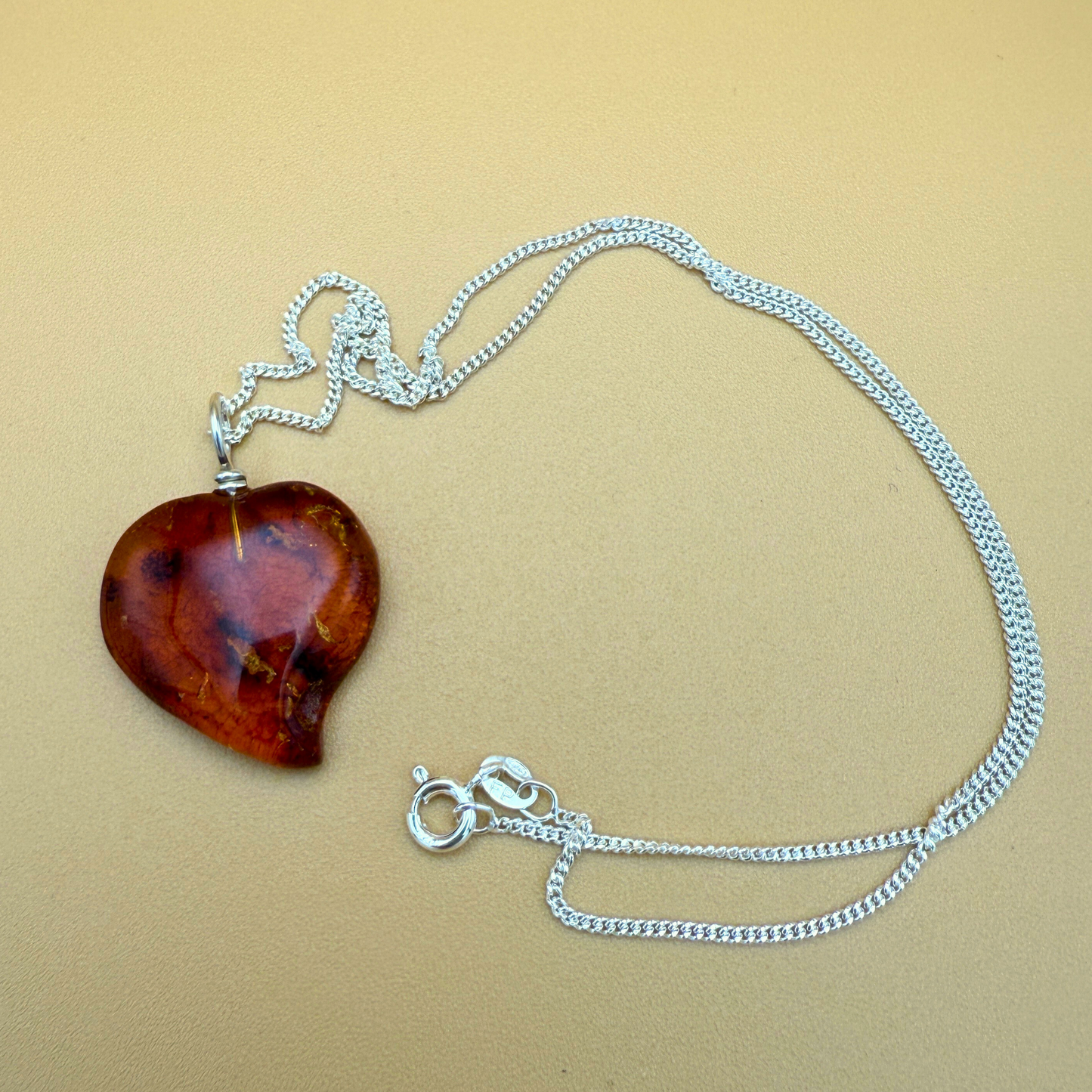 Dancing Heart Pendant & Silver Chain