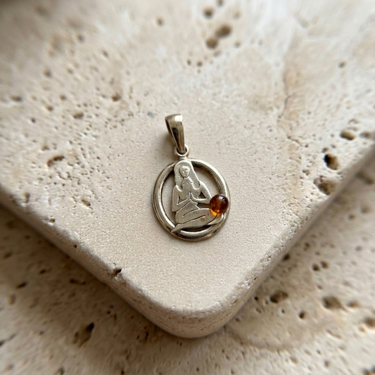 Virgo 14kt Gold Zodiac Pendant