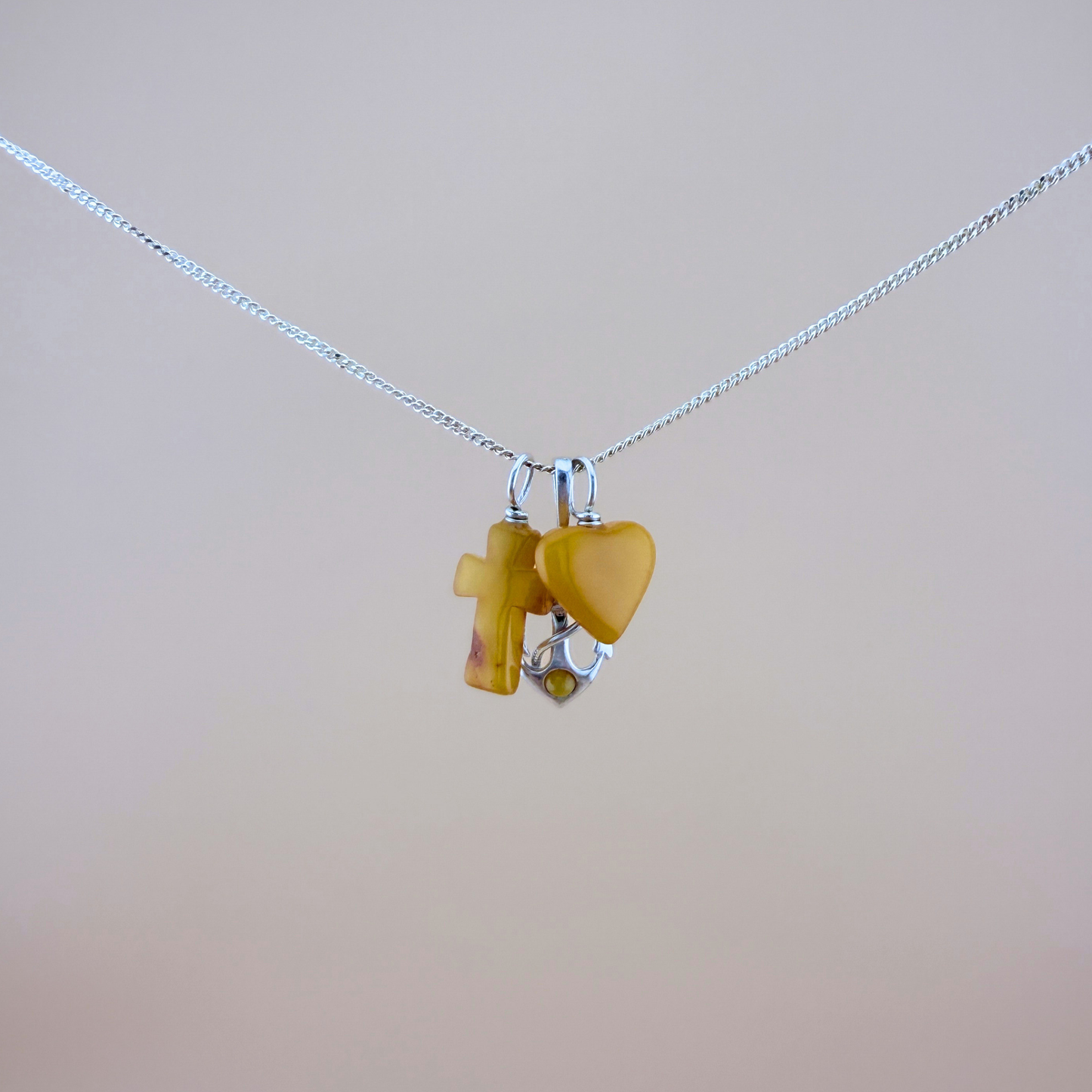 Faith, Hope & Love pendant with chain
