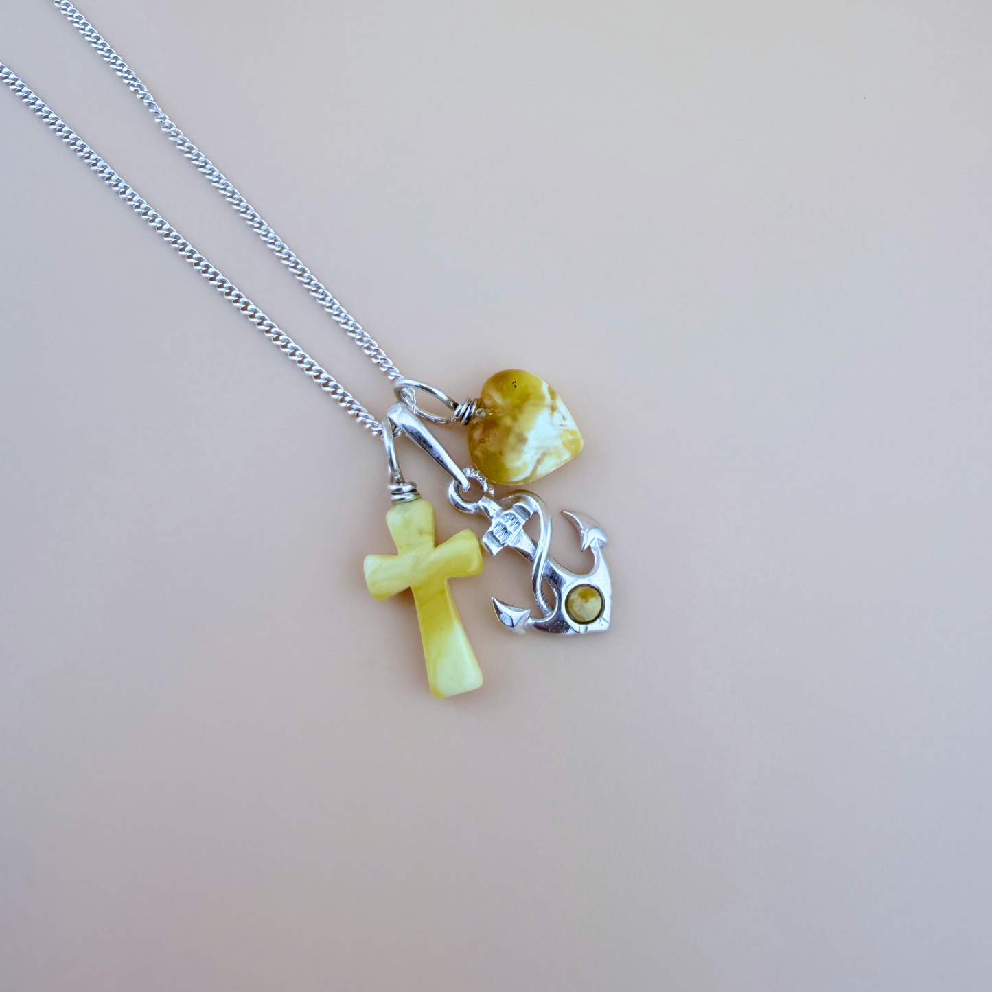 Faith, Hope & Love pendant with chain