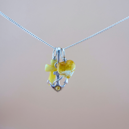 Glaube, Hoffnung & Liebe an Silberkette