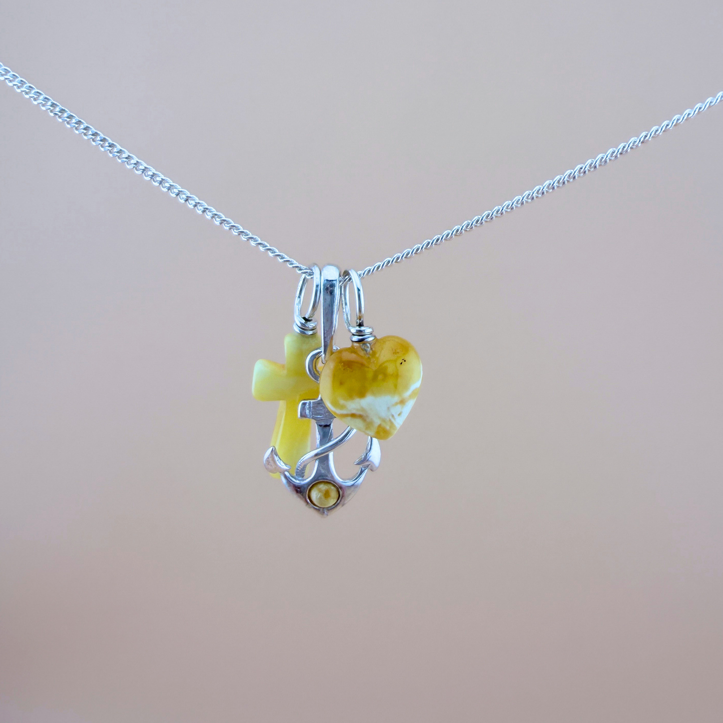 Faith, Hope & Love pendant with chain