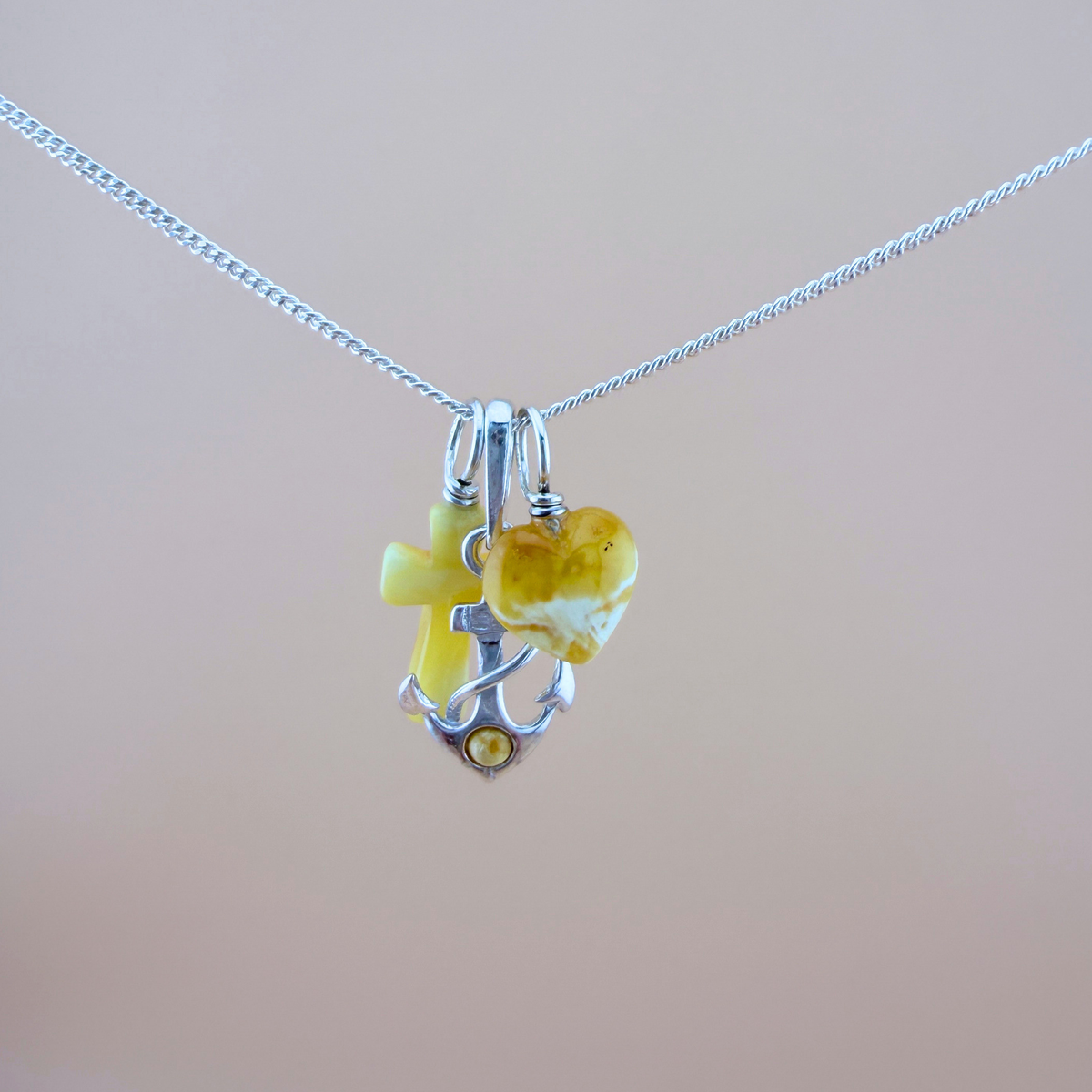 Faith, Hope & Love pendant with chain