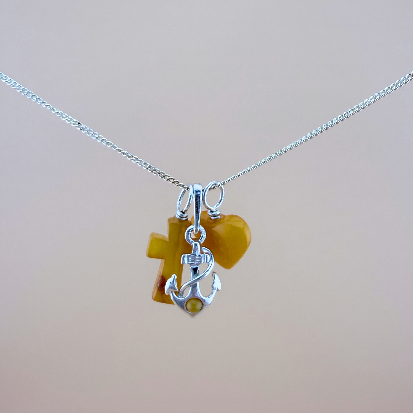 Faith, Hope & Love pendant with chain