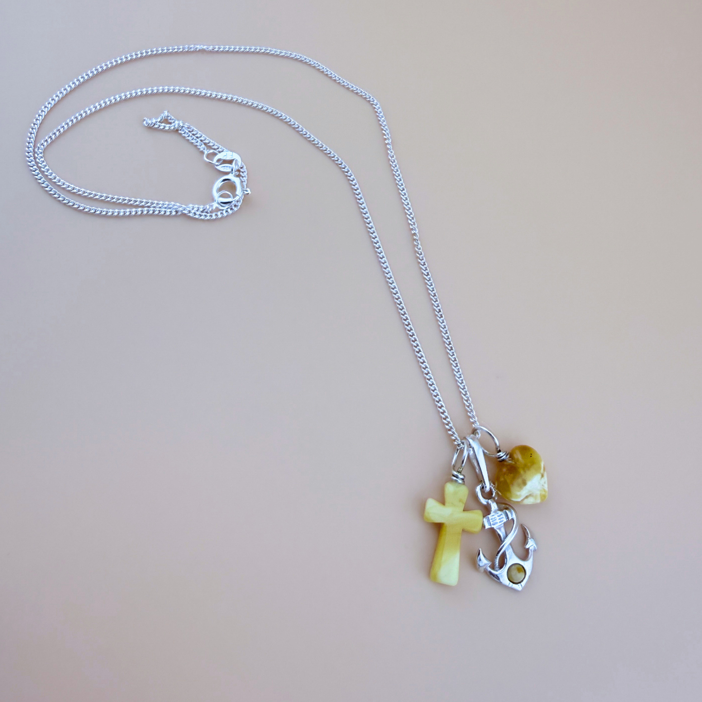 Faith, Hope & Love pendant with chain