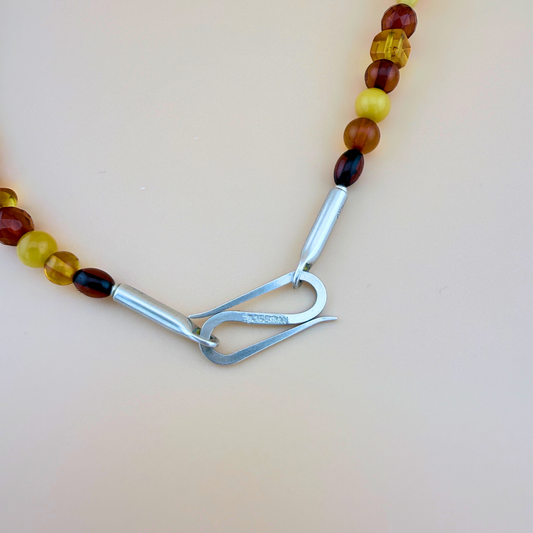 A45 Necklace Ⅰ - Pure Amber w. S-hook